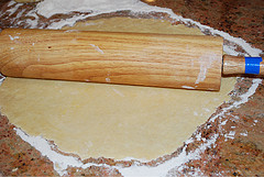 Rolling out pie dough