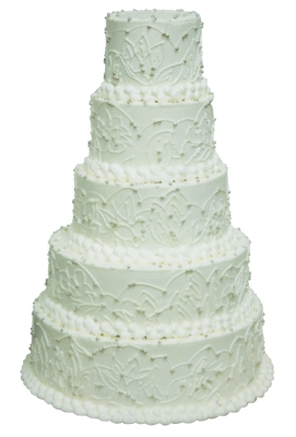 Custom Wedding Cake to Match Bride's Lace by Renee Shelton